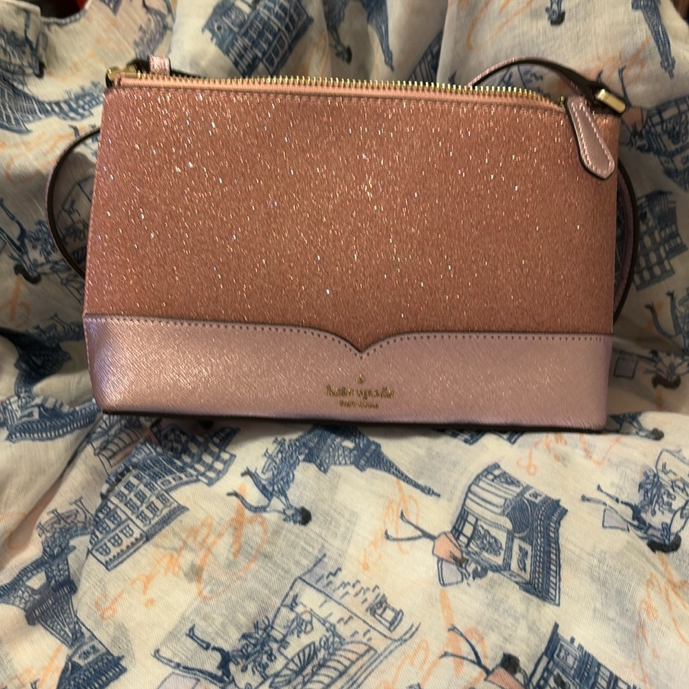 Kate Spade Lola Glitter Pink Crossbody